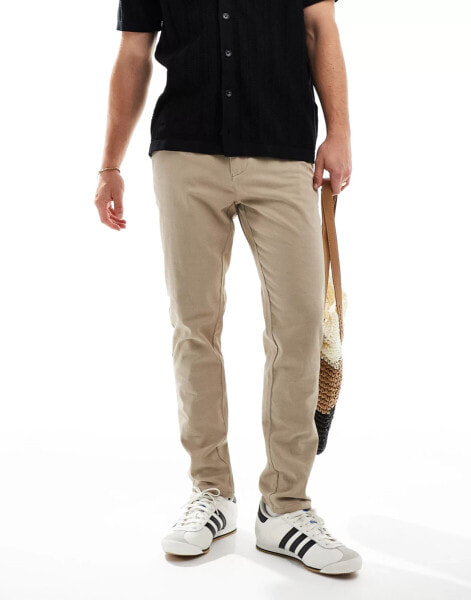 ONLY & SONS slim fit trouser in beige