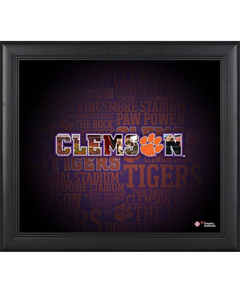 Clemson Tigers Framed 15'' x 17'' Team Heritage Collage