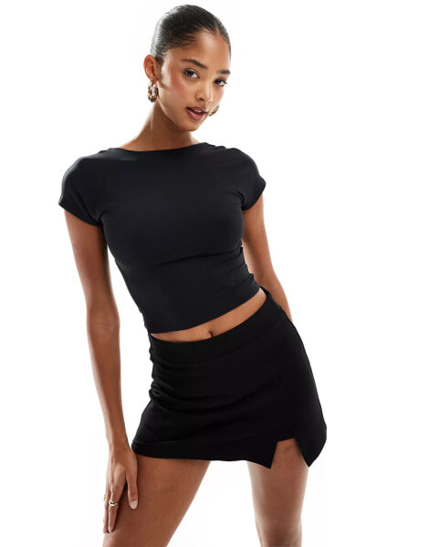 Pimkie slinky square back top in black