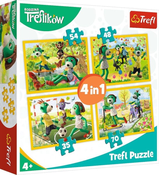 Trefl Puzzle 4w1 Wspólne zabawy Treflików