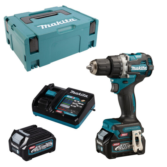 Makita Akku-Bohrschrauber 40V max. mit 2x 2,0 Ah Akkus + Ladegerät im MAKPAC 2