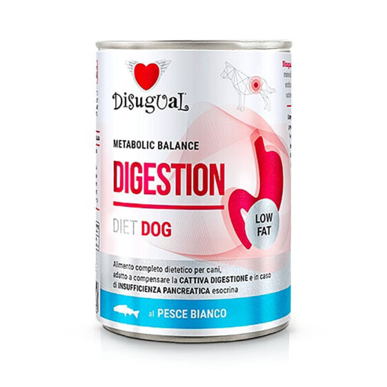 DISUGUAL Low Fat Digestion Diet White Fish 6x400g Wet Dog Food