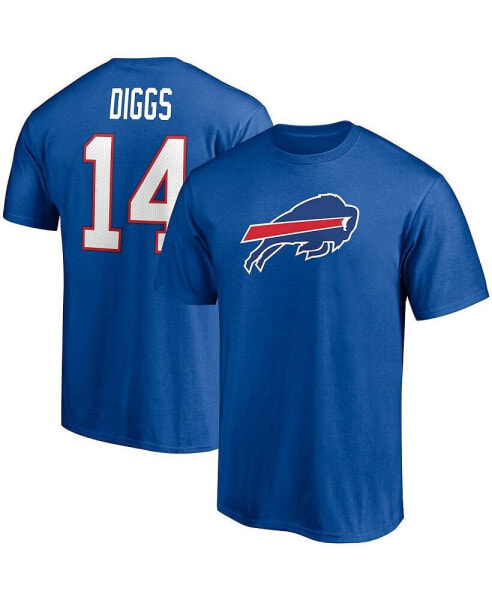 Men's Stefon Diggs Royal Buffalo Bills Player Icon Name Number T-shirt