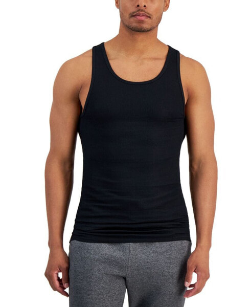 Men's 4-Pk. Regular-Fit Solid Tanks, Created for Macy's