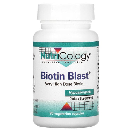 Витаминные капсулы Nutricology Biotin Blast, 90 штук, вегетарианские