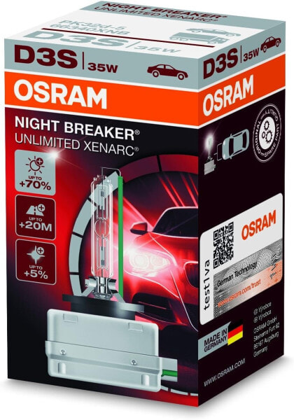 Osram Xenarc Original D3S HID Xenon Headlight Bulb OEM Quality, Night Breaker Unlimited