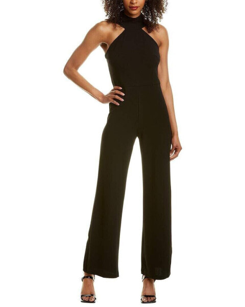 bebe 294577 Womens Choker Neck Jumpsuit Black 4