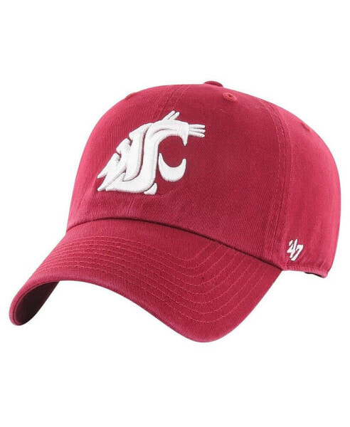 Men's Crimson Washington State Cougars Clean Up Adjustable Hat