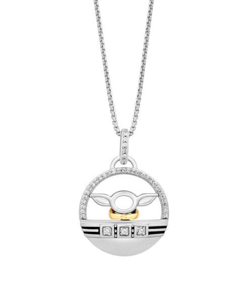 Star Wars grogu Diamonds Pendant Necklace (1/10 ct. t.w.) in 10K Yellow Gold and Sterling Silver