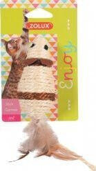 Zolux Cat toy, sisal mouse with feathers