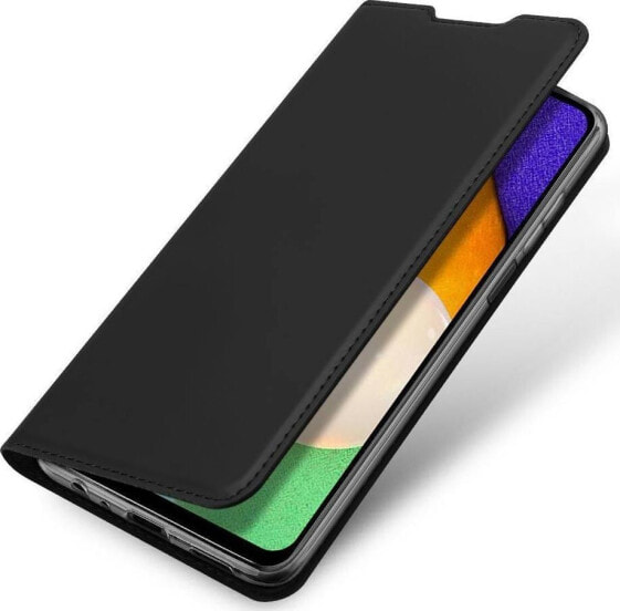 Чехол для смартфона DUX DUCIS Samsung Galaxy A03S с кожаной вставкой, черный