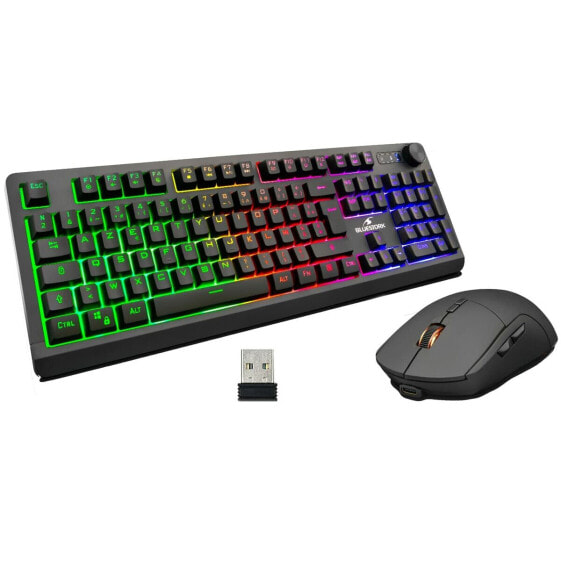 Keyboard and Mouse Bluestork Souris sans fil Black