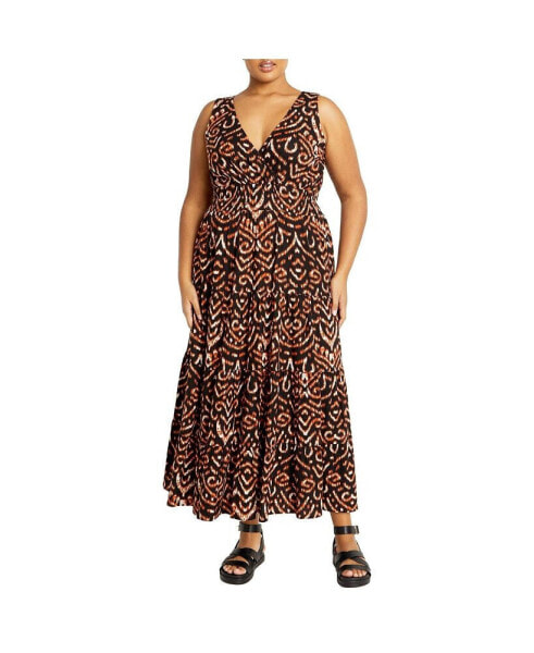 Plus Size Amara Print Maxi Dress