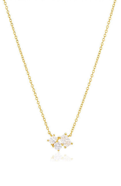 Fine gold-plated Ivrea necklace SJ-N12306-CZ-YG