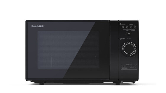 Микроволновая печь Sharp YC-GG02E-B - 20 л - 700 Вт - Поворотные кнопки - Черный