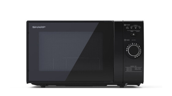 Sharp YC-GG02E-B - Countertop - Grill microwave - 20 L - 700 W - Buttons - Rotary - Black