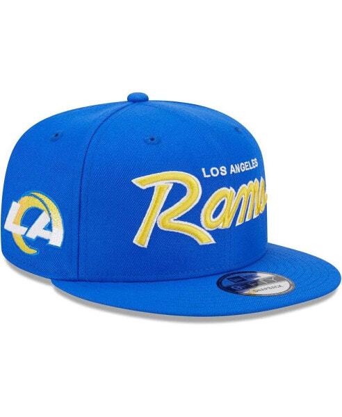 Men's Royal Los Angeles Rams Main Script 9FIFTY Snapback Hat