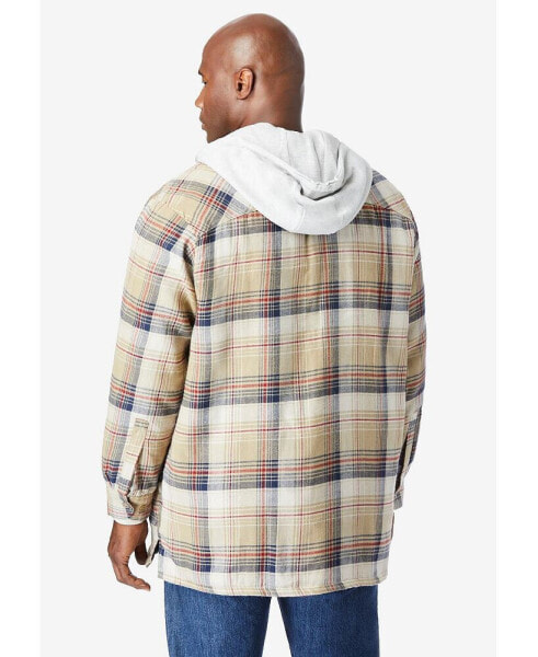 Big & Tall by KingSize Removable Hood Shirt Jacket