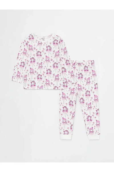 GSM storE'den LCW baby Bisiklet Yaka Desenli Uzun Kollu Kız Bebek Pijama Takımı / S44243Z1