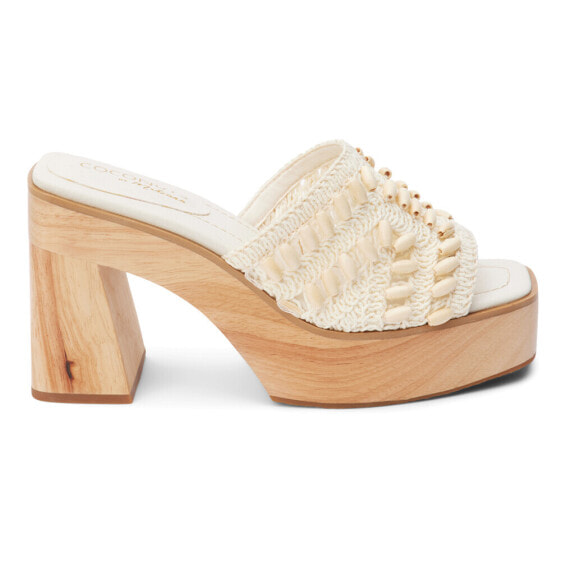 COCONUTS by Matisse Glenn Block Heels Womens Beige Casual Sandals GLENN-126
