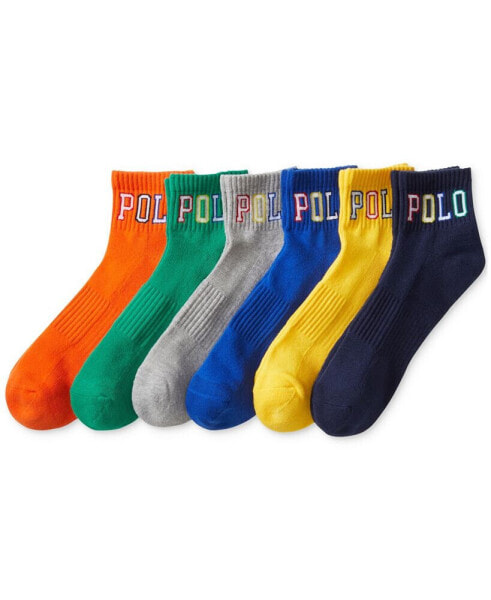 Men's 6-Pk. Polo Outlined Crew Socks