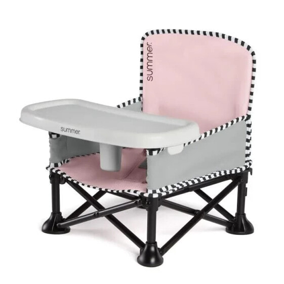 SUMMER INFANT Pop 'n Sit Sitzerhhung, fr drinnen und drauen, praktisch und kompakt, schnell zusammenklappbar, Pink