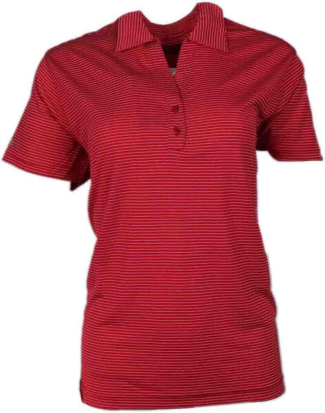 Page & Tuttle Two Color Stripe Short Sleeve Polo Shirt Womens Size M Casual P20
