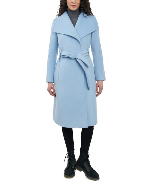 Women's Cashmere Blend Belted Wrap Coat