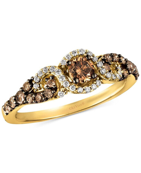 Diamond Three-Stone Ring in 14k Rose Gold (1/2 ct. t.w.) (Also Available in Yellow Gold or White Gold)