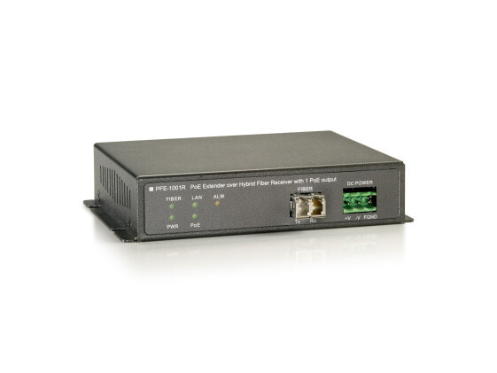 LevelOne PoE over Hybrid Cable Receiver - 1 PoE Output - Network receiver - 2000 m - 100 Mbit/s - Full - Half - 1000 entries - 14880 pps