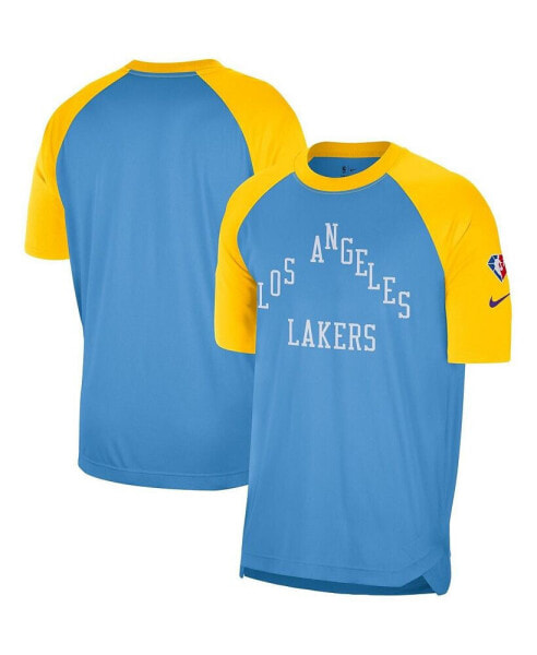 Men's Blue and Gold-Tone Los Angeles Lakers 2021/22 City Edition Pregame Warm-up Shooting T-shirt