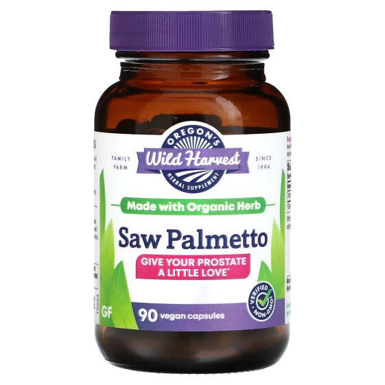 Organic Saw Palmetto, 90 Organic Vegan Capsules