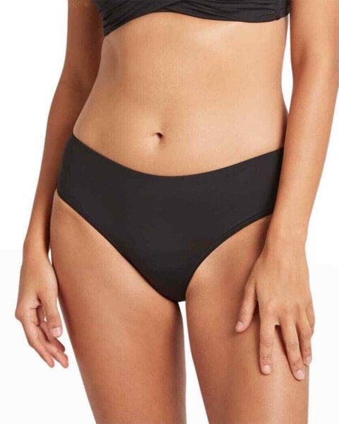 SEA LEVEL SWIM 294181 Women's Essentials Mid Bikini Pant Black Size 4