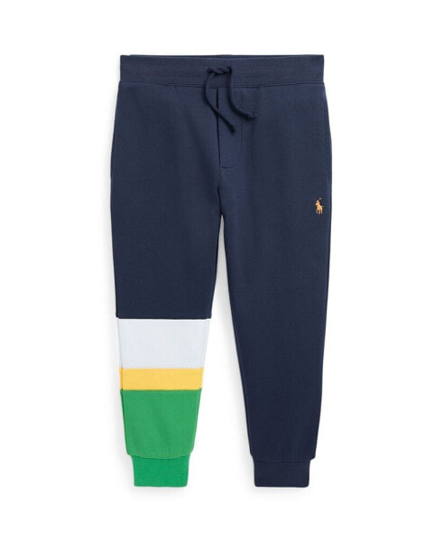 Toddler and Little Boys Color-Blocked Double-Knit Jogger Pants