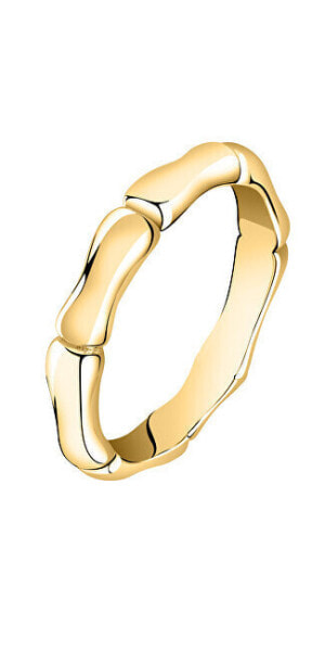 Elegant Essenza SAWA15 recycled silver gold-plated ring