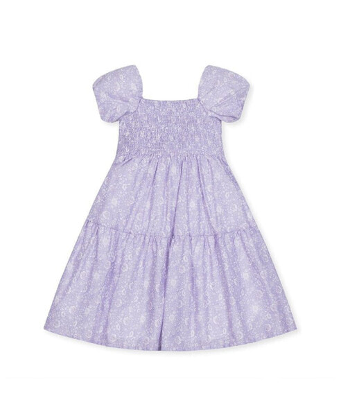 Girls' Short Bubble Sleeve Smocked Dress, Infant
