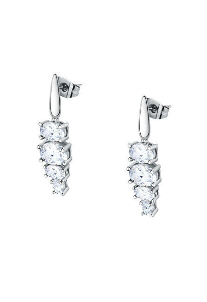 Elegant earrings with clear cubic zirconia Colori SAVY12