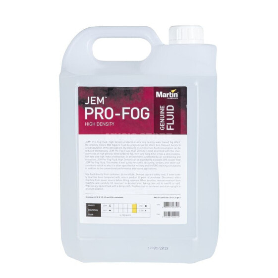 Martin Light JEM Pro-Fog Fluid High Density 5L, 1l = 7,38€