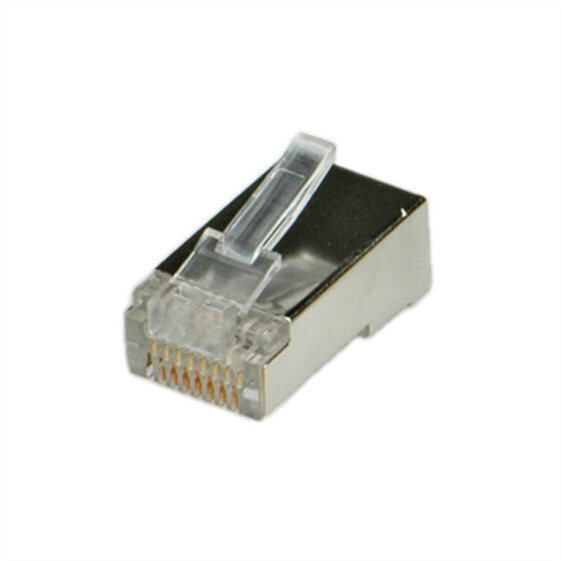 ROLINE Cat.5e Modular Plug - 8p8c - shielded - for Stranded Wire 10 pcs. - RJ-45 - Silver - 1 pc(s)