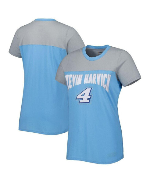 Women's Light Blue, Gray Kevin Harvick Box Score T-shirt