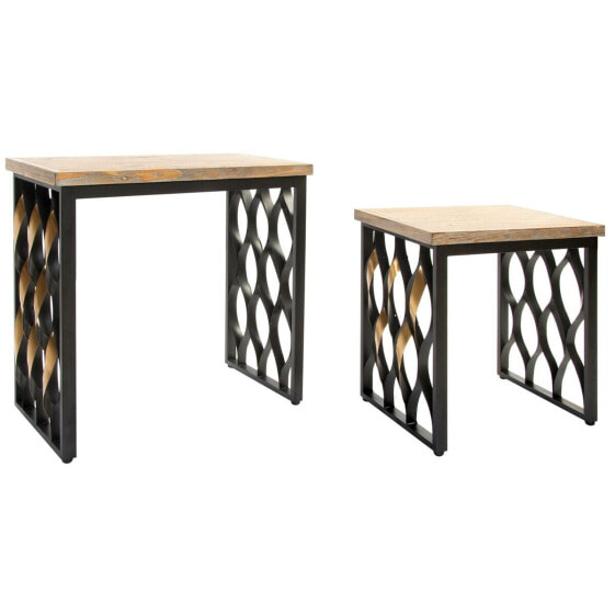 Набор из двух столиков Home ESPRIT Деревянный Металл 64 x 34 x 65 cm