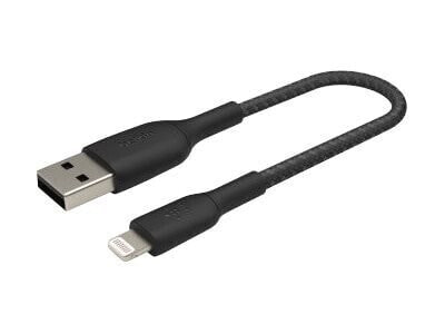 Кабель USB-A на Lightning от Belkin, 0,15м, черный, geflochten