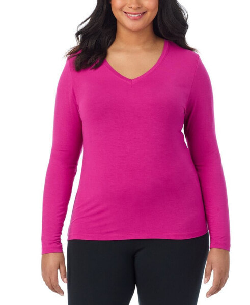 Plus Size Softwear Stretch V-Neck Top