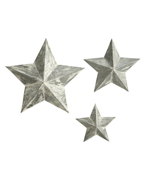 Farmhouse Stars Wall Decoration, Set of 3