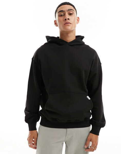 Jack & Jones oversized hoodie in black