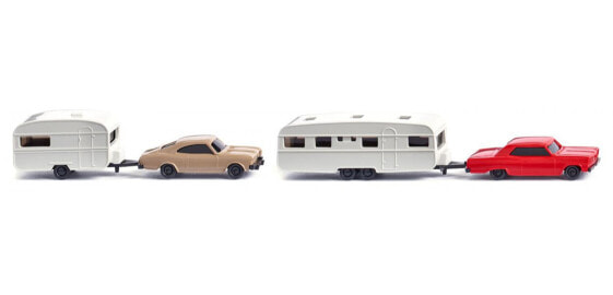 Wiking 092210 - Car model set - Preassembled - 1:160 - Zwei Wohnwagengespanne - Any gender - 4 pc(s)