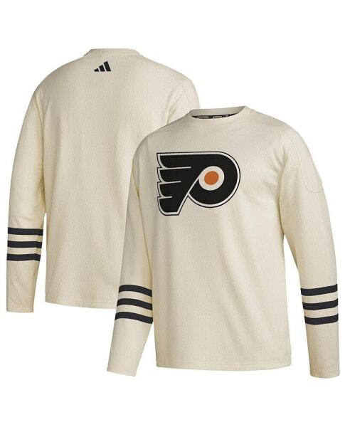 Men's Cream Philadelphia Flyers AEROREADY Pullover Sweater