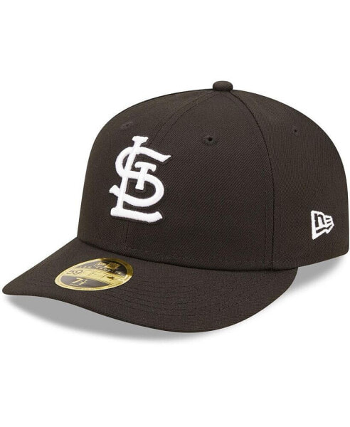 Головной убор мужской New Era кепка с пряжкой черная/белая St. Louis Cardinals Low Profile 59FIFTY