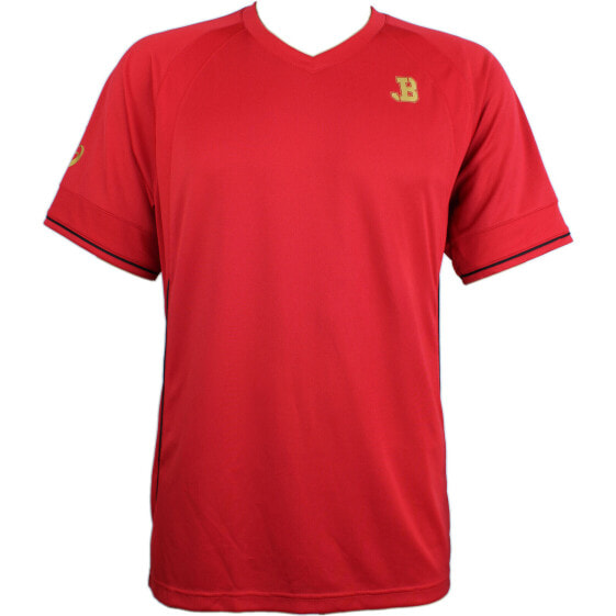 ASICS Jb VNeck Short Sleeve T-Shirt Mens Red Casual Tops JB2875-23