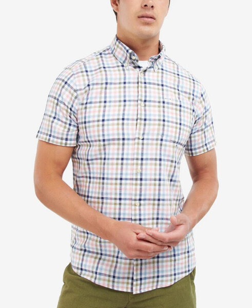 Рубашка коротким рукавом на пуговицах Barbour Kinson Tailored Gingham для мужчин